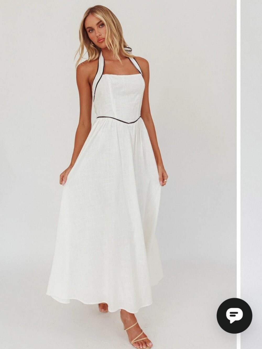 Selfie Leslie Rune Backless Maxi Dress White